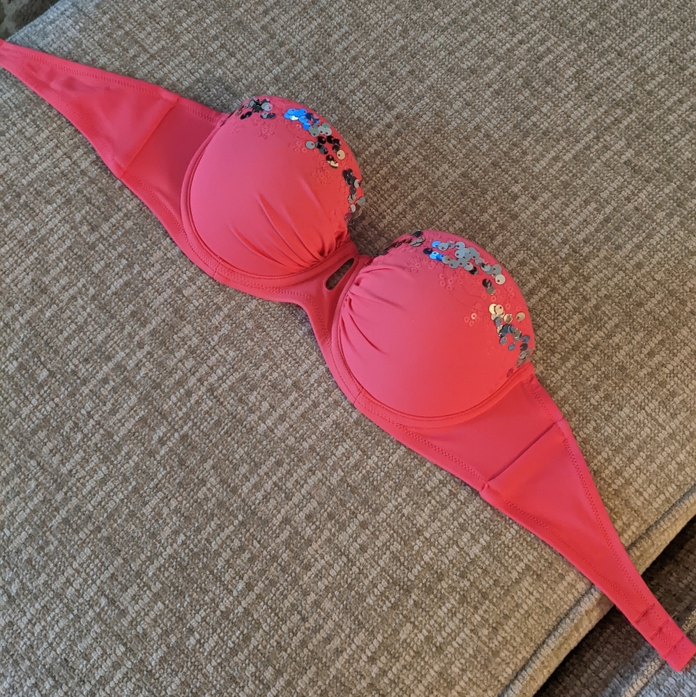 Victoria Secret neon pink bathing suit top